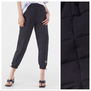 NWT. Bershka Black Nylon Trousers. Size M.